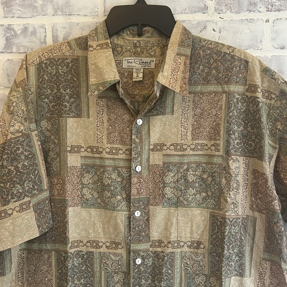Vintage Tori Richard Hawaiian Shirt Mens XL Multicolor Button Up S/S Tribal USA - Picture 4 of 7